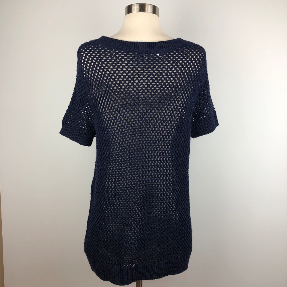 GAP Open‎ Stitch Navy Sweater Pullover Knit Top - Picture 4 of 10